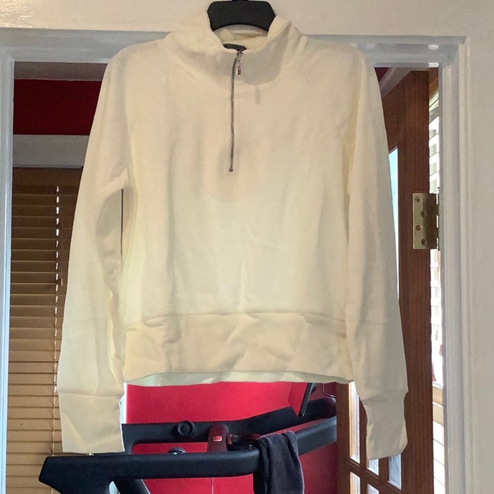 Cream Half-Zip Women's Sweater